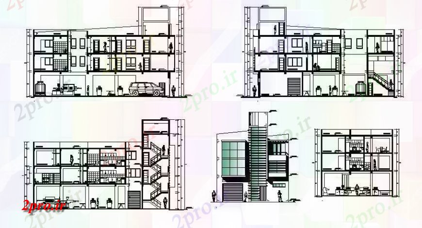 دانلود نقشه مسکونی  ، ویلایی ، آپارتمان  بخش طراحی ویلا با جزئیات  (کد126987)