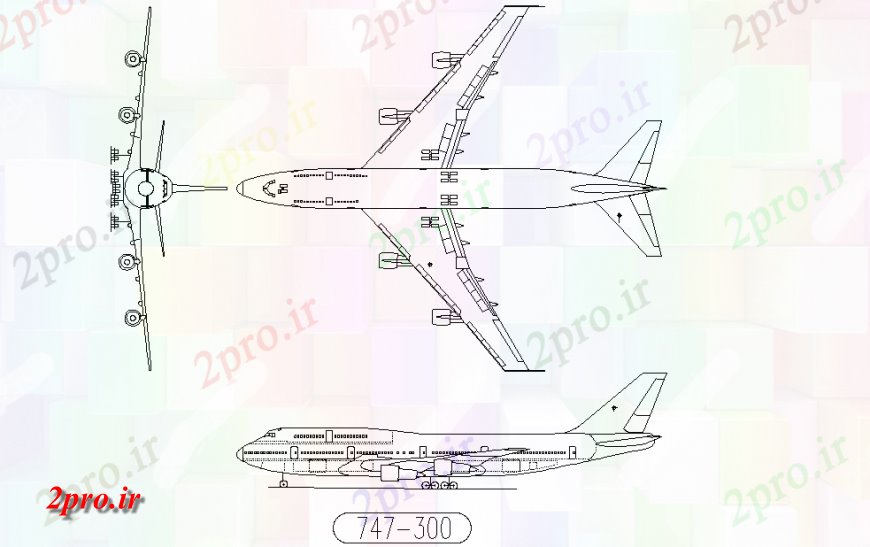 دانلود نقشه بلوک وسایل نقلیه Aero را طرحی هواپیما و نمای جانبی طراحی (کد126992)