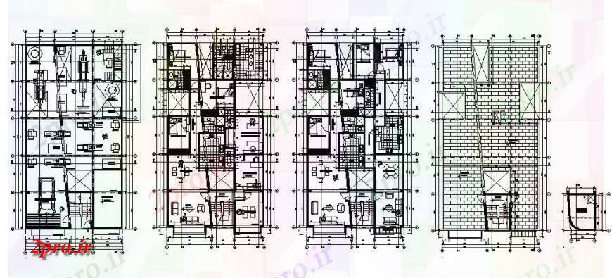 دانلود نقشه مسکونی  ، ویلایی ، آپارتمان  طرحی طبقه عمارت طراحی  (کد126995)