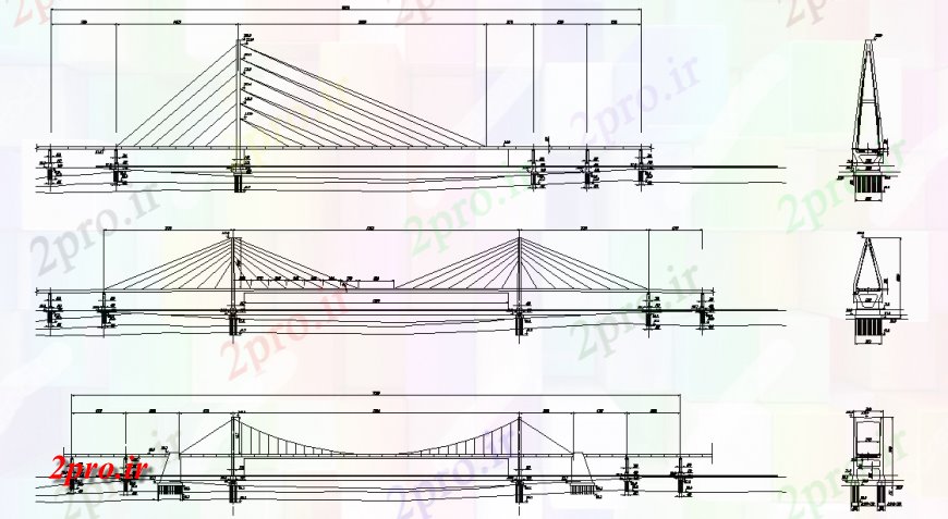 دانلود نقشه جزئیات ساخت پل جزئیات تیر پل با بخش (کد127027)