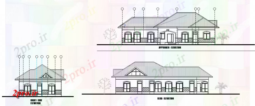 دانلود نقشه مسکونی  ، ویلایی ، آپارتمان  نما طراحی طرحی مسکونی پنت طراحی خانه طراحی (کد127097)