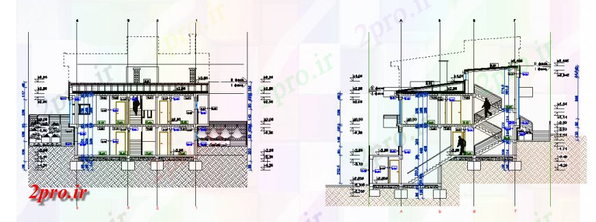 دانلود نقشه مسکونی  ، ویلایی ، آپارتمان  طراحی بخش از تنها خانه طراحی (کد127156)