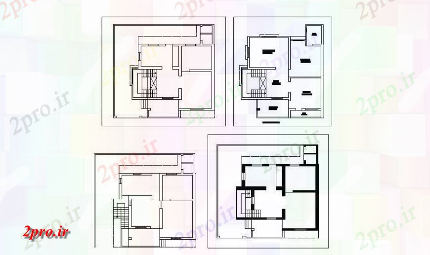 دانلود نقشه مسکونی  ، ویلایی ، آپارتمان  قابسازی طرحی و برنامه طرحی جزئیات خانه کوچک (کد127232)