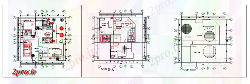 دانلود نقشه مسکونی  ، ویلایی ، آپارتمان  پروژه های معماری خانه های تک خانواده از 36m2 طراحی (کد127248)