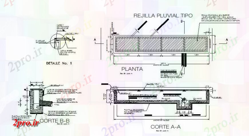 دانلود نقشه جزئیات لوله کشی باران شبکه ذخیره آب  سیستم طراحی جزئیات (کد127267)