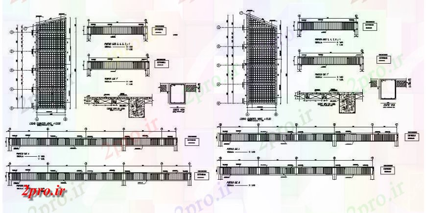 دانلود نقشه جزئیات ستون ساختار RCC ستون و پرتو  واحد ساخت و ساز اتوکد (کد127297)