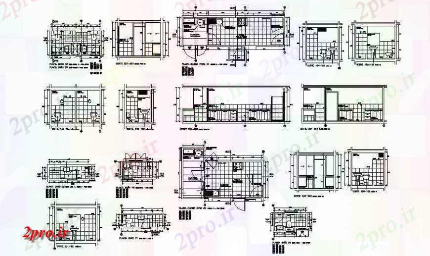 دانلود نقشه آشپزخانه بخش آشپزخانه کاخ و طرحی با متصل  حمام طراحی جزئیات  (کد127313)