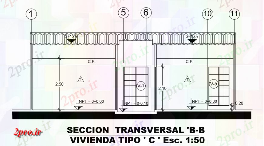 دانلود نقشه مسکونی  ، ویلایی ، آپارتمان  نوع- بخش B طراحی ویلا (کد127320)