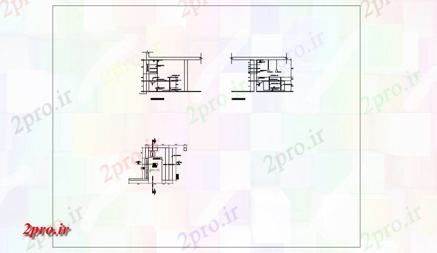 دانلود نقشه آشپزخانه طراحی داخلی از پلت فرم آشپزخانه برای پروژه خانه مدرن طراحی (کد127446)