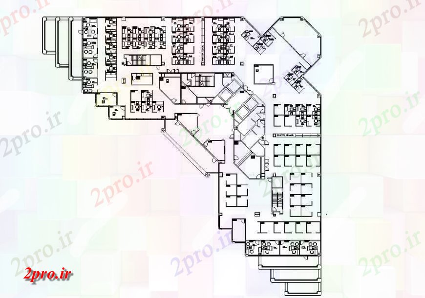 دانلود نقشه ساختمان اداری - تجاری - صنعتی خط ساختمان تجاری 11 در 12 متر (کد127494)