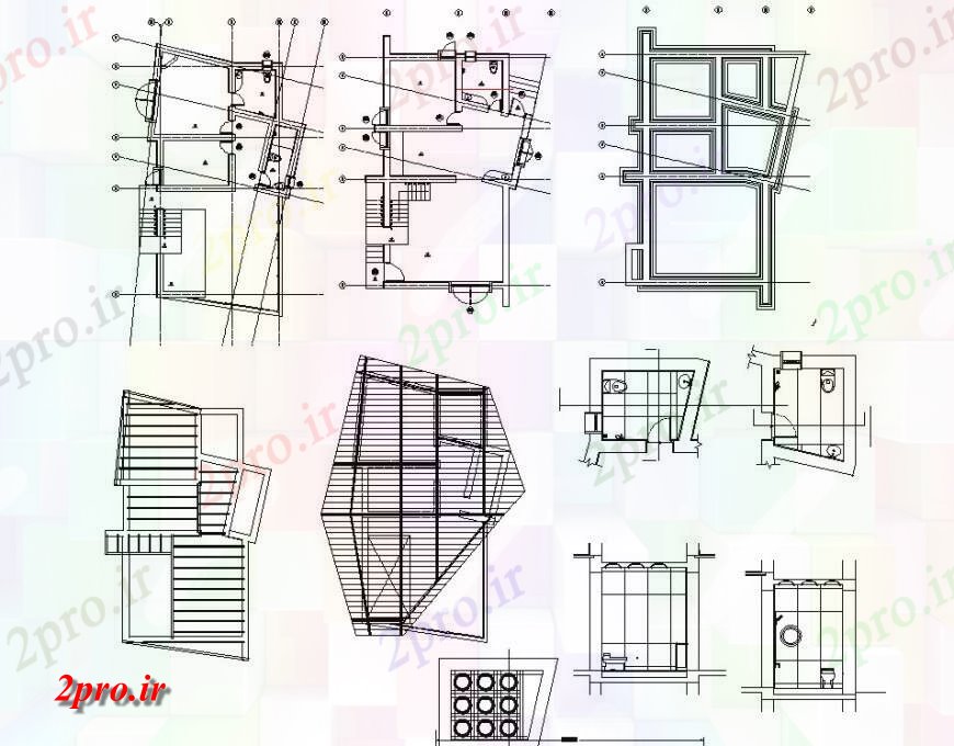 دانلود نقشه حمام مستر توالت و طرحی خانه  (کد127498)