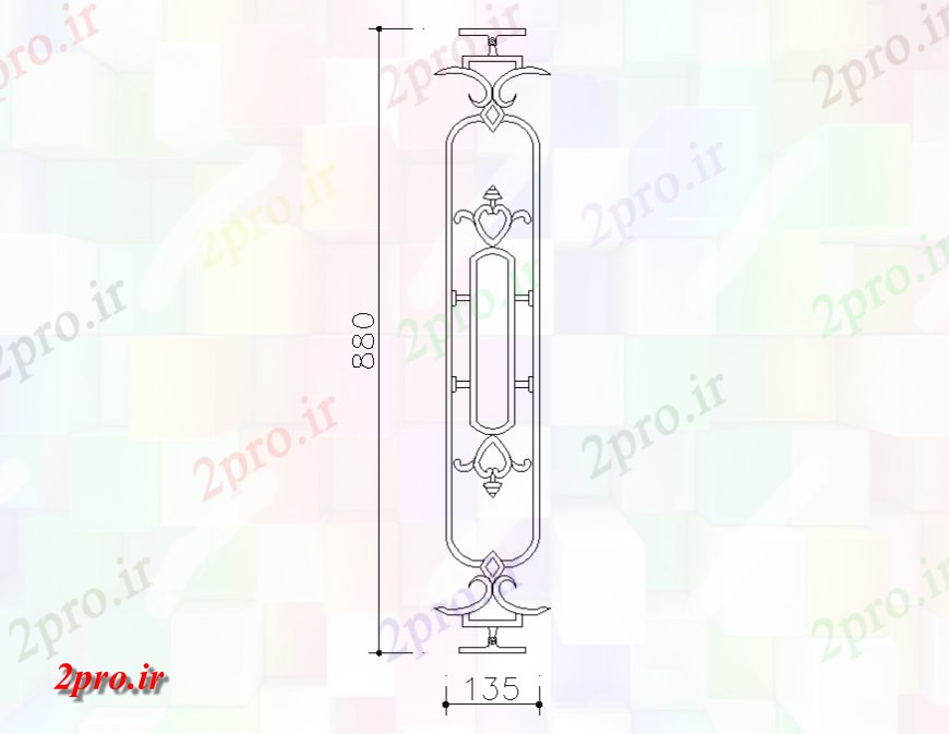 دانلود نقشه بلوک مبلمان طرحی بلوک نرده خلاق  (کد127599)