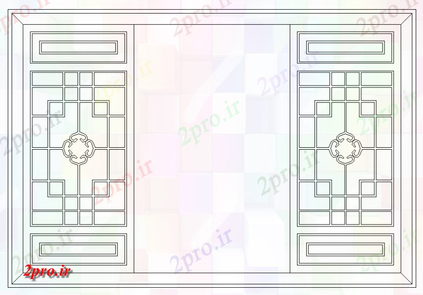 دانلود نقشه جزئیات طراحی در و پنجره  پنجره های چوبی  بلوک جزئیات طراحی  خلاق (کد127623)