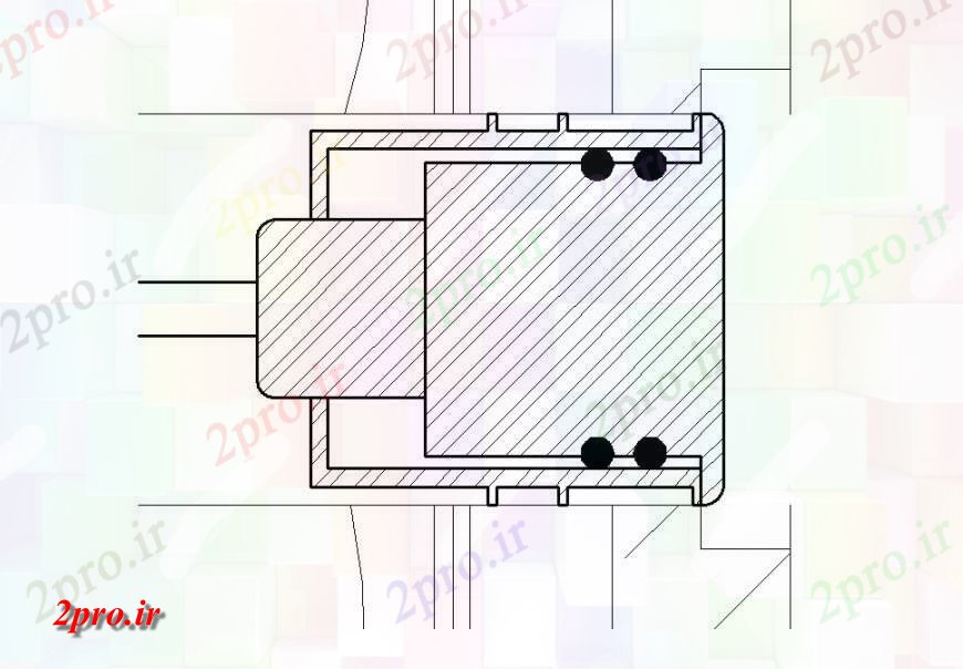 دانلود نقشه جزئیات طراحی در و پنجره  درب بخش سیستم قفل   (کد127649)