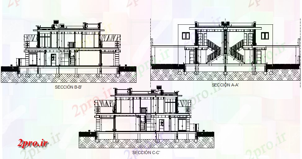 دانلود نقشه مسکونی  ، ویلایی ، آپارتمان  خانه بخش طرحی جزئیات (کد127681)