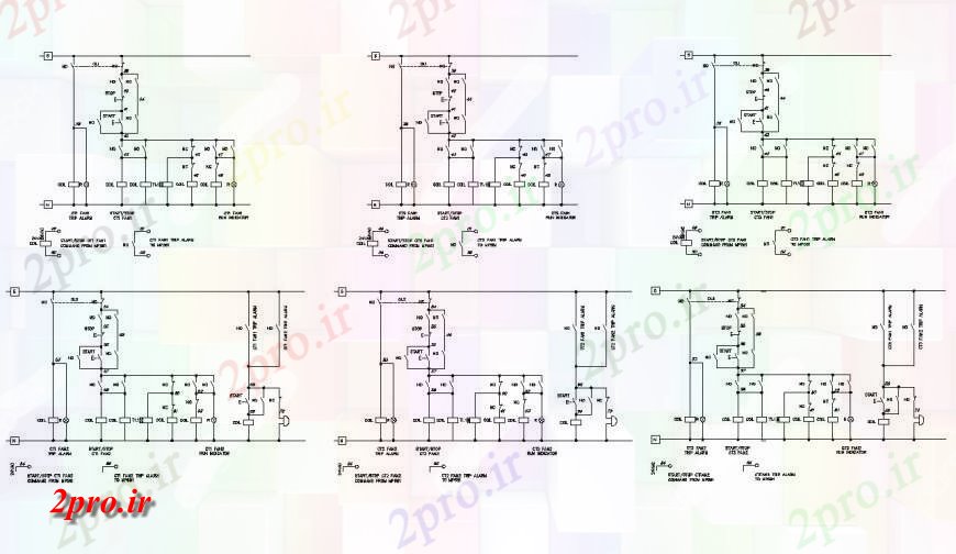 دانلود نقشه اتوماسیون و نقشه های برق جزئیات مدار الکتریکی (کد127702)