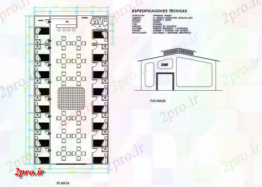 دانلود نقشه ساختمان دولتی ، سازمانی طرحی خوابگاه و نما جزئیات 10 در 20 متر (کد127794)