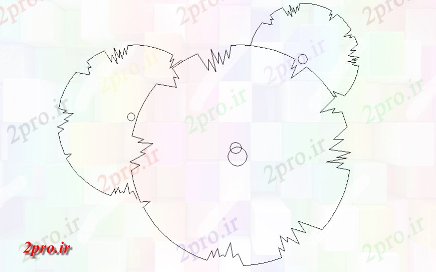 دانلود نقشه درختان و گیاهان درخت مشترک 2 د  (کد127825)