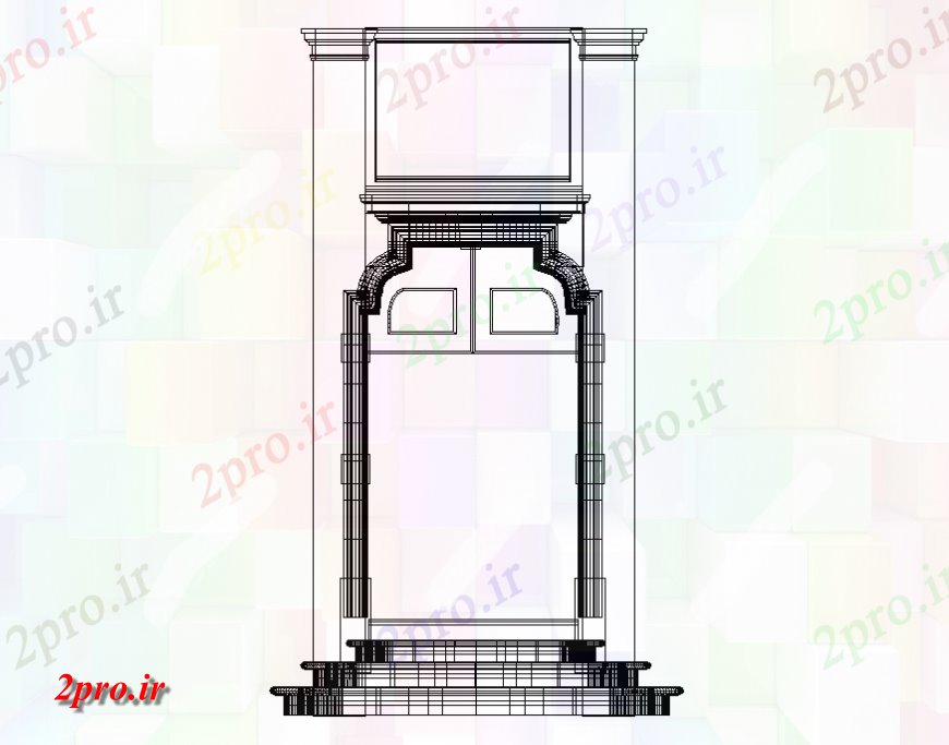 دانلود نقشه جزئیات طراحی در و پنجره  درب های لوکس  مقابل طراحی نما  (کد127861)