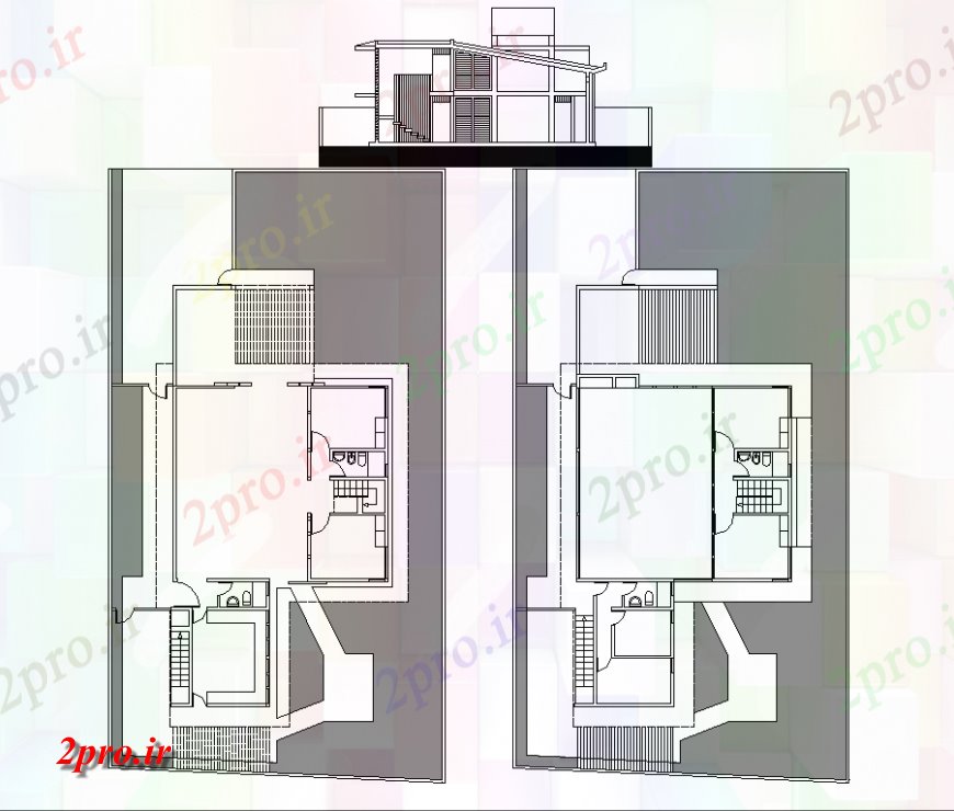 دانلود نقشه جزئیات ساخت و ساز طرحی ساختاری دیوار خانههای ویلایی  اتوکد (کد127940)