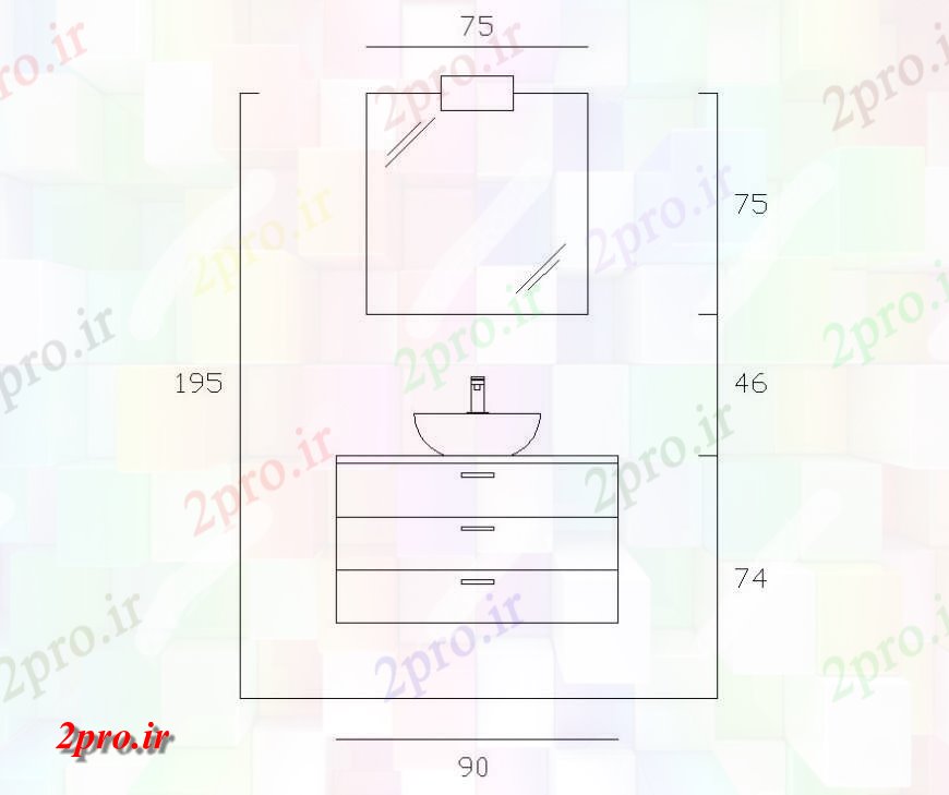 دانلود نقشه حمام مستر حمام بلوک مبلمان جزئیات   طرحی بلوک  (کد127944)