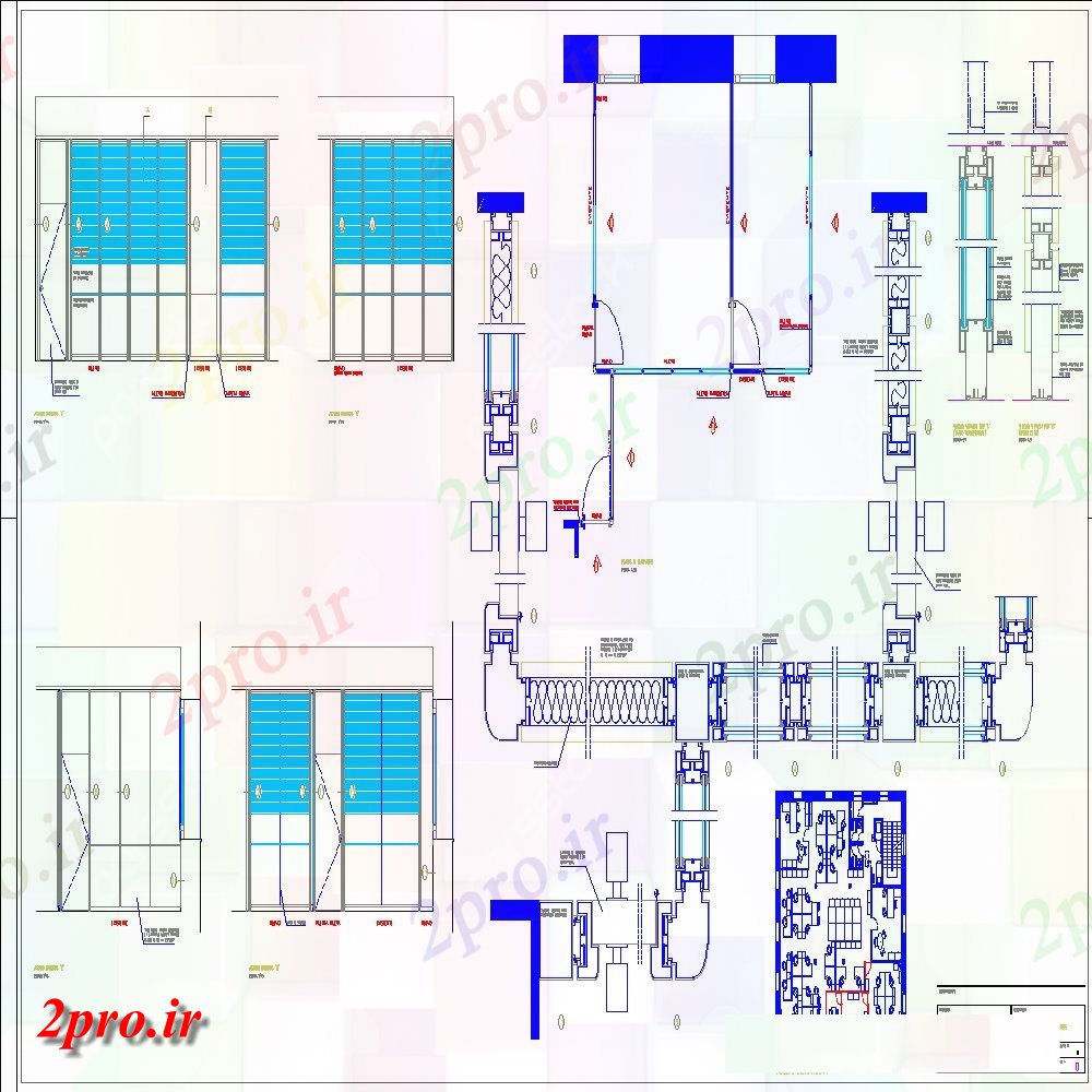دانلود نقشه جزئیات و طراحی داخلی دفتر ساختمان اداری ساختار بلوک سازنده چیدمان اتوکد 34 در 39 متر (کد127976)