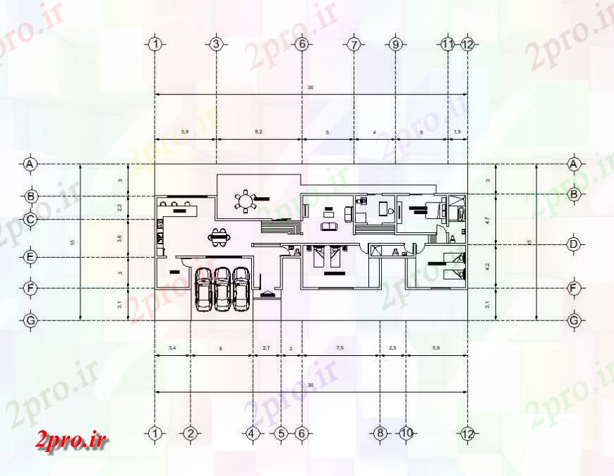 دانلود نقشه مسکونی  ، ویلایی ، آپارتمان  طرحی جزئیات مسکن ساختمان بلوک سازنده  (کد128080)