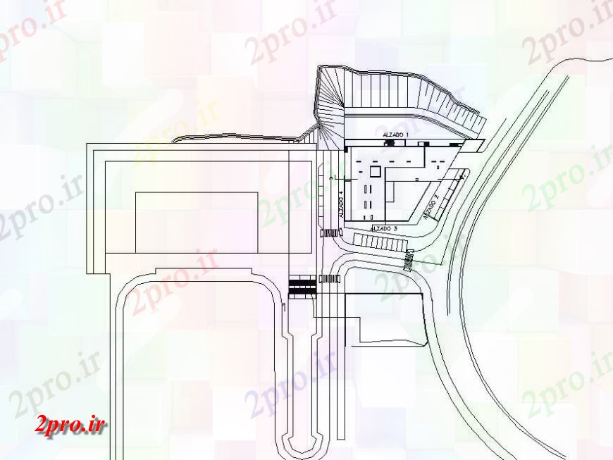 دانلود نقشه ساختمان اداری - تجاری - صنعتی پروژه بازنشستگی طراحی 32 در 47 متر (کد128172)