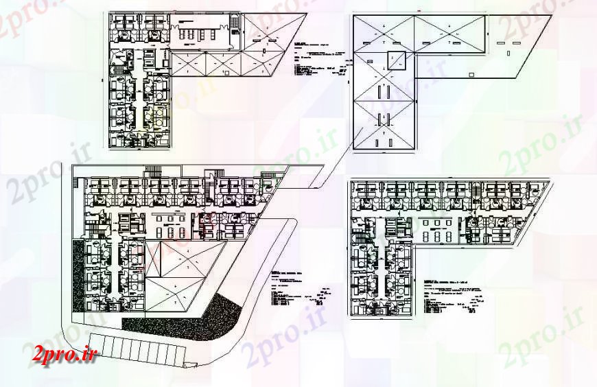 دانلود نقشه ساختمان اداری - تجاری - صنعتی پروژه بازنشستگی 32 در 47 متر (کد128188)