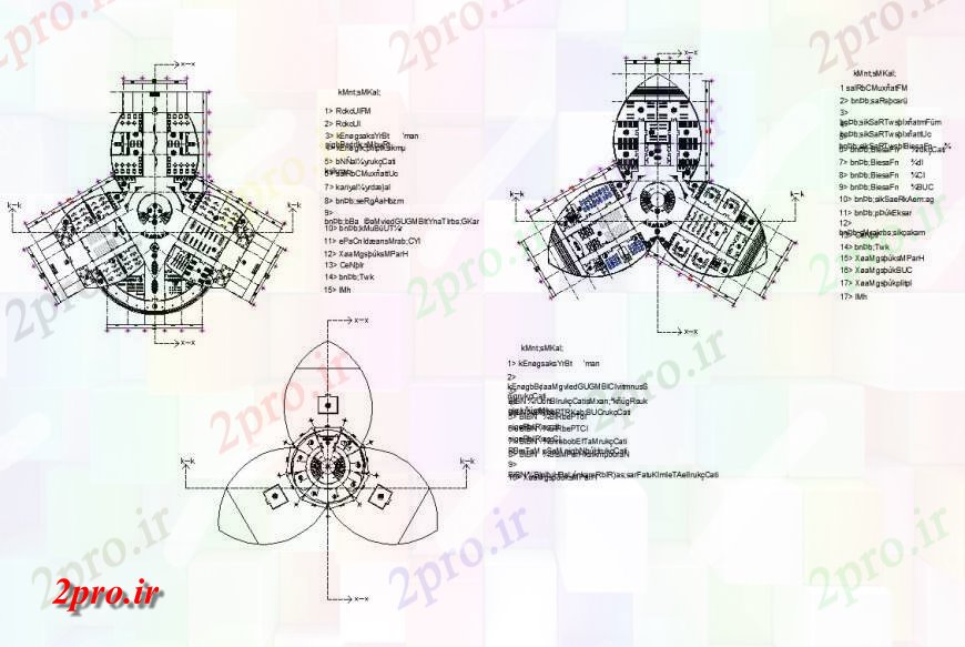 دانلود نقشه جزئیات و فضای داخلی شرکت تعاونی جزئیات ساختمان نمایطرحی بلوک سازنده 74 در 76 متر (کد128257)