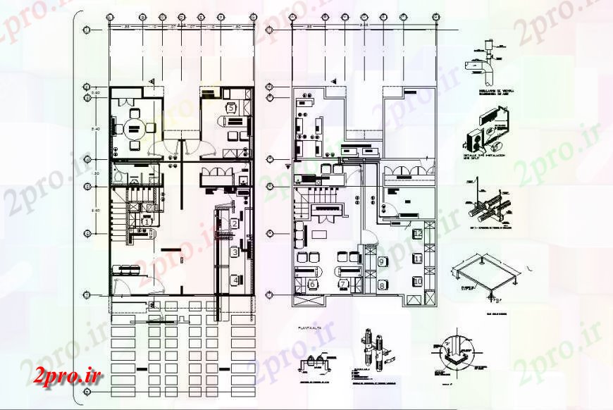 دانلود نقشه مسکونی ، ویلایی ، آپارتمان برنامه ریزی طرحی خانه 8 در 16 متر (کد128309)