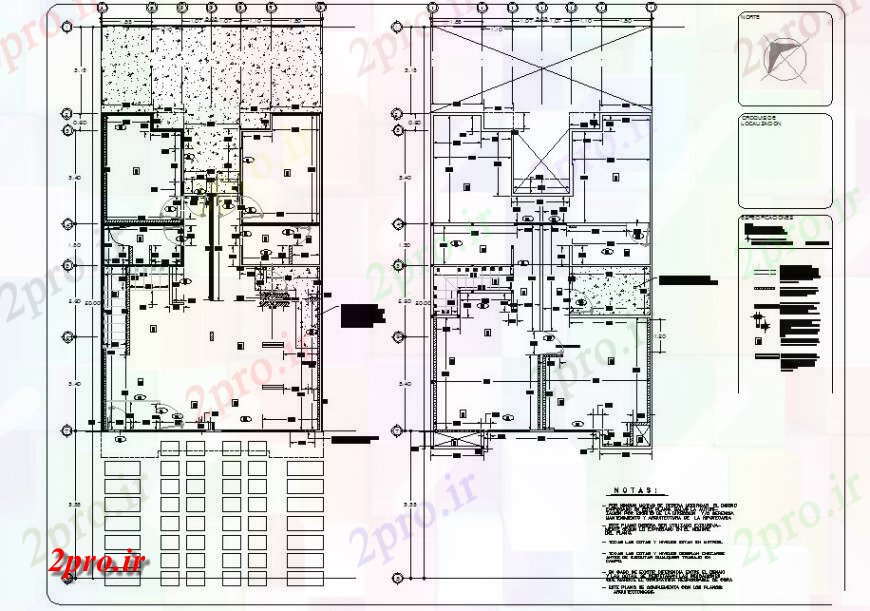 دانلود نقشه طراحی جزئیات تقویت کننده پرتو بخش خانه طرح 8 در 16 متر (کد128312)