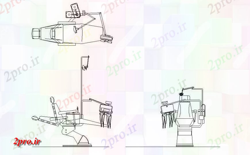 دانلود نقشه بلوک مبلمان بیمارستان ماشین آلات تخت   (کد128330)