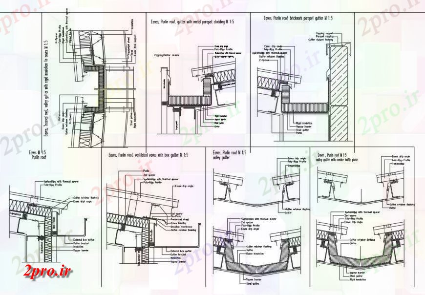 دانلود نقشه طراحی جزئیات تقویت کننده ساخت و ساز بخش سقف   (کد128351)