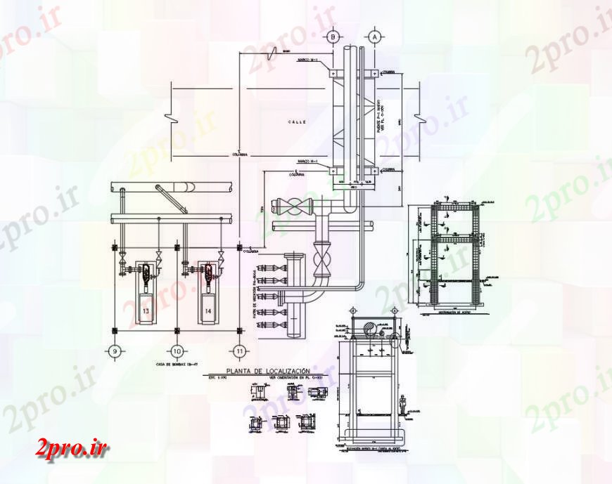 دانلود نقشه مسکونی  ، ویلایی ، آپارتمان  لوله کشی خانه  طرح (کد128383)