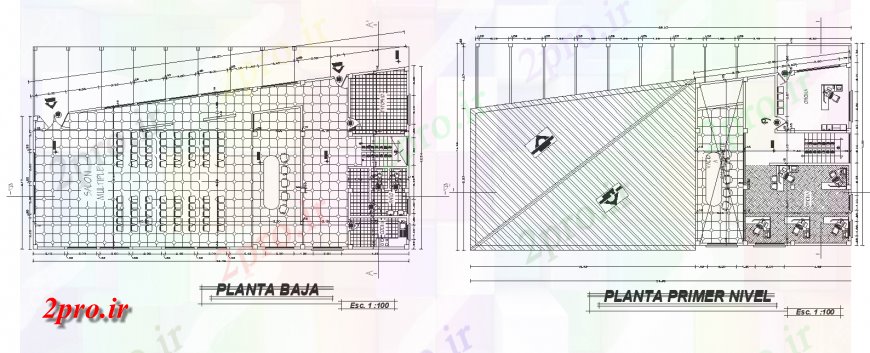 دانلود نقشه ساختمان دولتی ، سازمانی طرحی سالن چند منظوره طراحی 14 در 26 متر (کد128407)