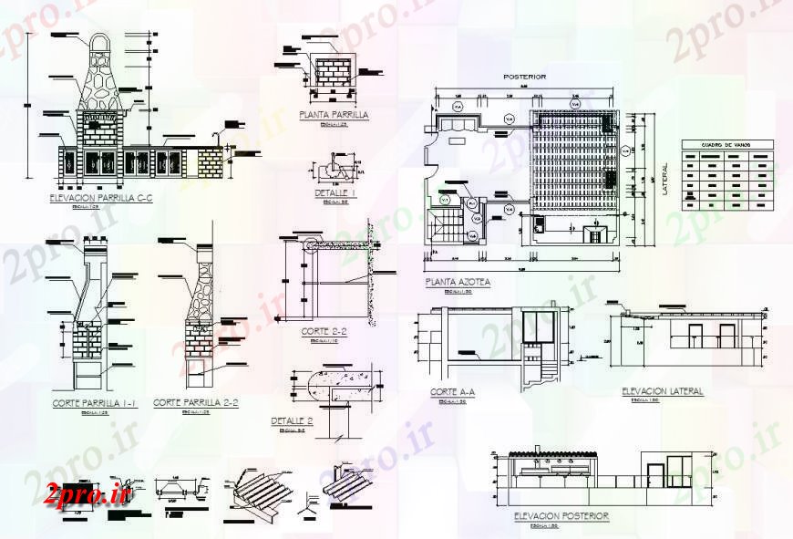 دانلود نقشه ساختمان دولتی ، سازمانی ساختمان میراث ساختار جزئیات طرحی بلوک 7 در 9 متر (کد128480)