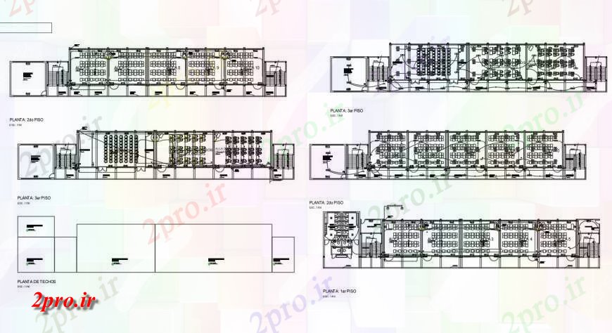 دانلود نقشه برق مسکونی مدرسه ساختمان تجاری طرحی های الکتریکی چیدمان 12 در 58 متر (کد128493)