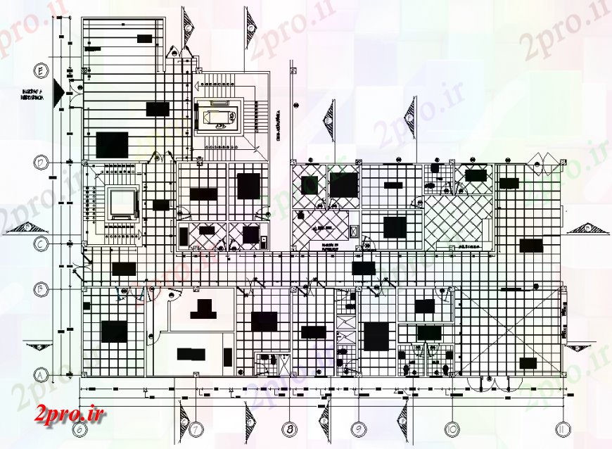 دانلود نقشه بیمارستان - درمانگاه - کلینیک طراحی مطب تخصصی 24 در 33 متر (کد128504)