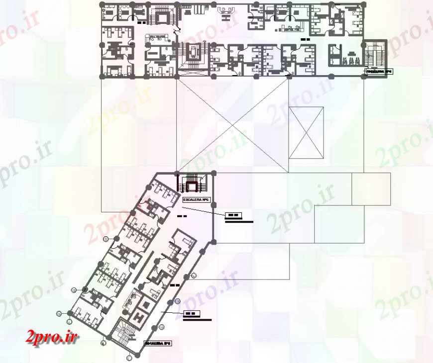 دانلود نقشه بیمارستان - درمانگاه - کلینیک طرحی طبقه بیمارستان 24 در 33 متر (کد128545)