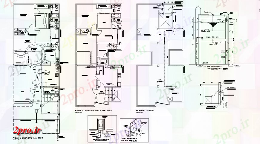 دانلود نقشه برق مسکونی طراحی جزئیات الکتریکی خانه در اتوکد 8 در 22 متر (کد128553)