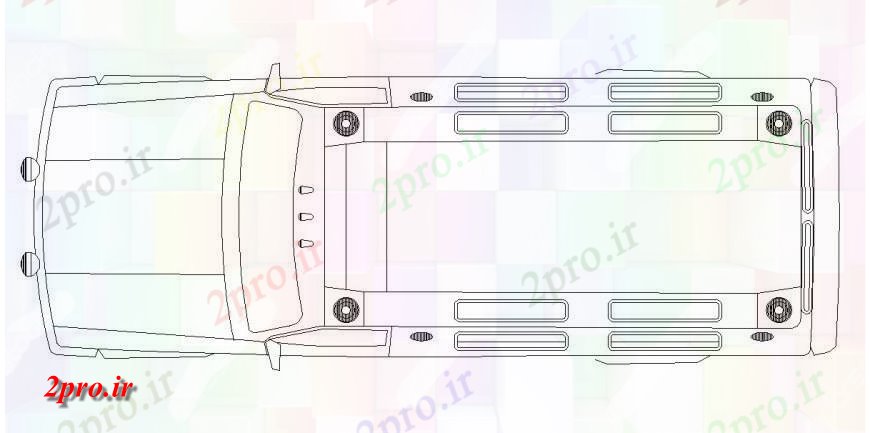 دانلود نقشه بلوک وسایل نقلیه  خودرو طرحی بلوک فرمت (کد128561)