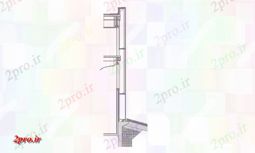 دانلود نقشه طراحی جزئیات ساختار برش دیوار سازنده جزئیات مقطعی  (کد128603)