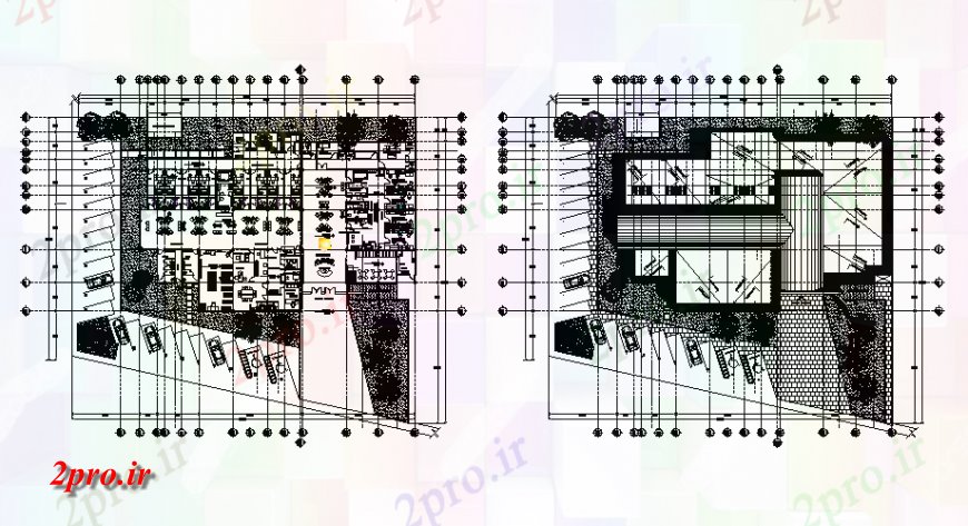 دانلود نقشه ساختمان اداری - تجاری - صنعتی به دفتر شرکت ساخت طرحی کلی طرح 28 در 43 متر (کد128615)