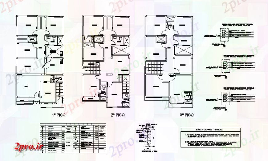 دانلود نقشه برق مسکونی برق جزئیات طراحی از تمام کف خانه های مسکونی (کد128654)