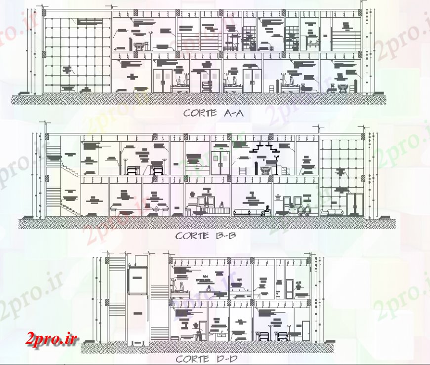 دانلود نقشه بیمارستان - درمانگاه - کلینیک بخش کلینیک طراحی 24 در 33 متر (کد128696)