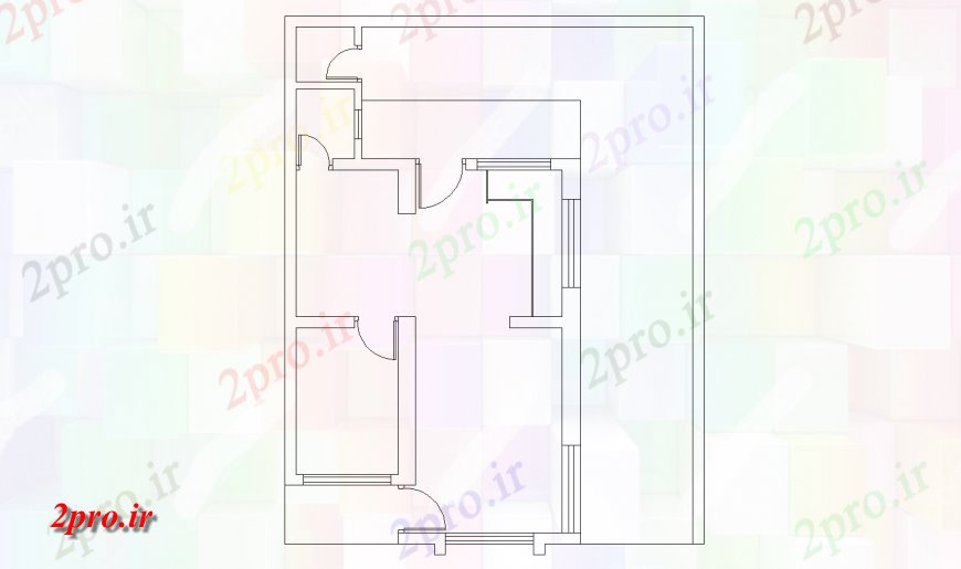 دانلود نقشه مسکونی ، ویلایی ، آپارتمان طرحی طبقه همکف طراحی اتوکد 9 در 9 متر (کد128733)