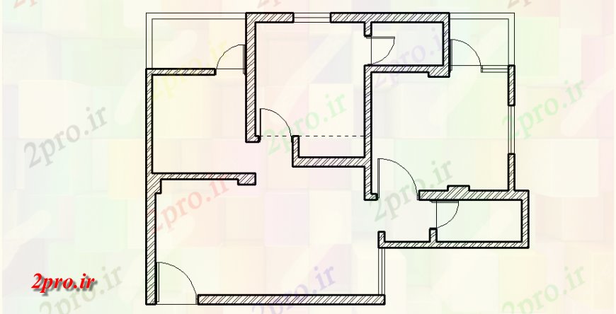 دانلود نقشه مسکونی  ، ویلایی ، آپارتمان  دیوار طرحی ساختاری از خانه  اتوکد (کد128801)