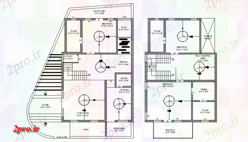 دانلود نقشه برق مسکونی خانه طراحی های الکتریکی جزئیات 7 در 11 متر (کد128824)