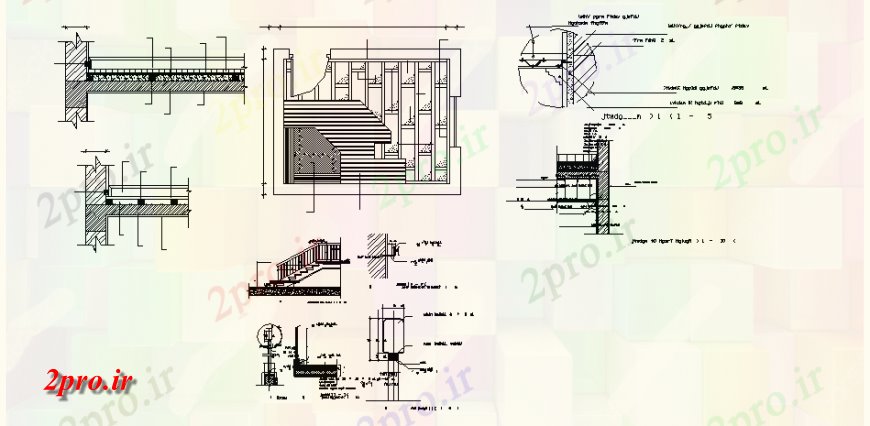 دانلود نقشه جزئیات ساخت و ساز طراحی ساخت و ساز اتوکد 1 در 1 متر (کد128950)